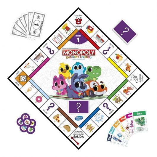 Hasbro Original – Monopoly – Monopoly spielerisch lernen – Spanische Version – Brettspiel