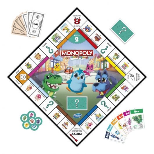 Hasbro Original – Monopoly – Monopoly spielerisch lernen – Spanische Version – Brettspiel