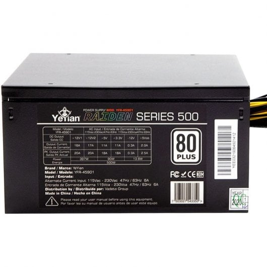 Yeyian Raiden RGB 500W 80 Plus