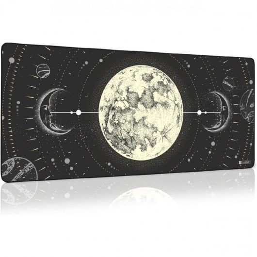 Tappetino per mouse da gioco esteso Subblim Lunar XL 90x40 cm