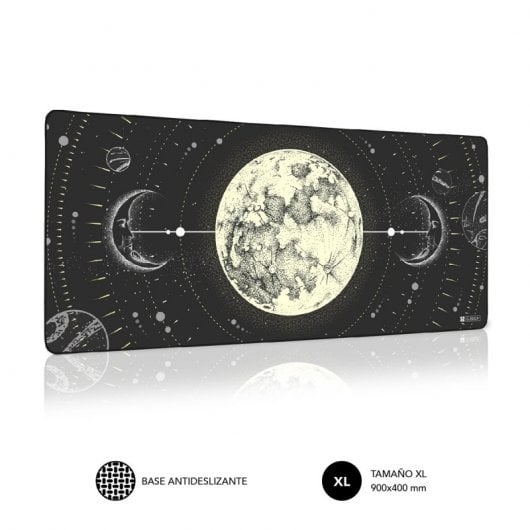 Tappetino per mouse da gioco esteso Subblim Lunar XL 90x40 cm