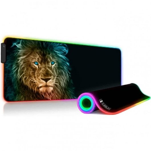 Tapis de souris de jeu étendu Subblim León XL RGB