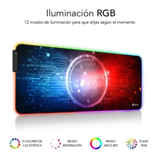 Tapis de souris de jeu étendu Subblim Chip XL RGB