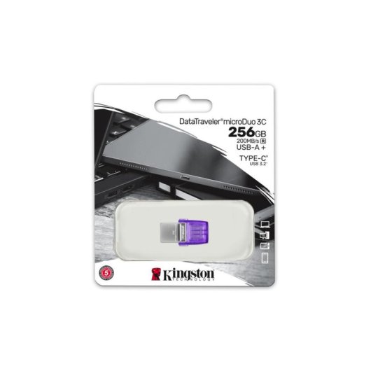 Clé USB Kingston DataTraveler microDuo 3C 256GB USB 3.2 USB-C OTG