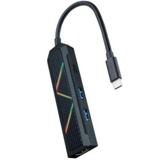 Hub USB-C 4 en 1 Nanocable USB-A 3.2 USB-C PD HDMI 2.0