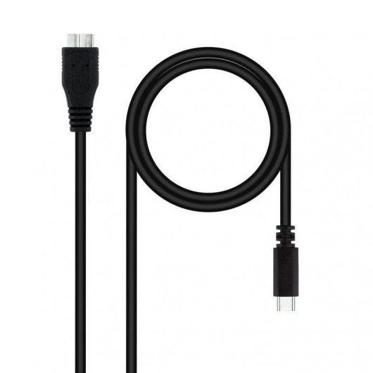 Câble USB-C vers Micro-USB 1m Noir Nanocable