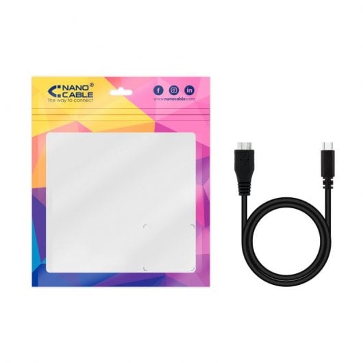 Nanocabo USB-C para Cabo Micro-USB 1m Preto