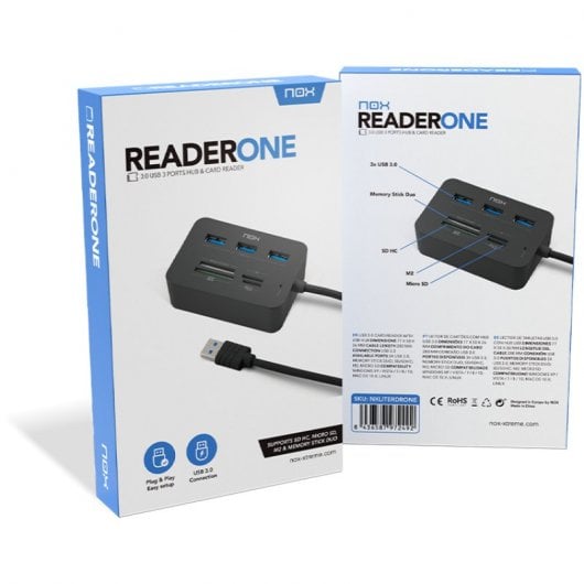 NOX Lite Reader One Lector de Tarjetas y HUB USB 3.0