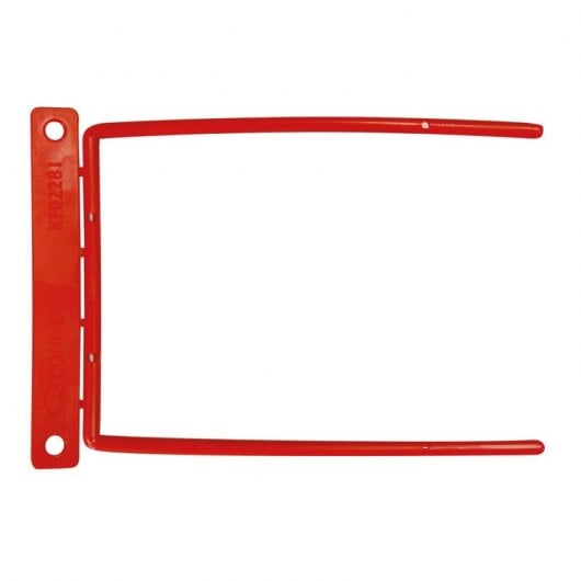 Raccoglitore di fissaggio Q-connect Clip a D in plastica Colore Rosso Scatola da 100 unità