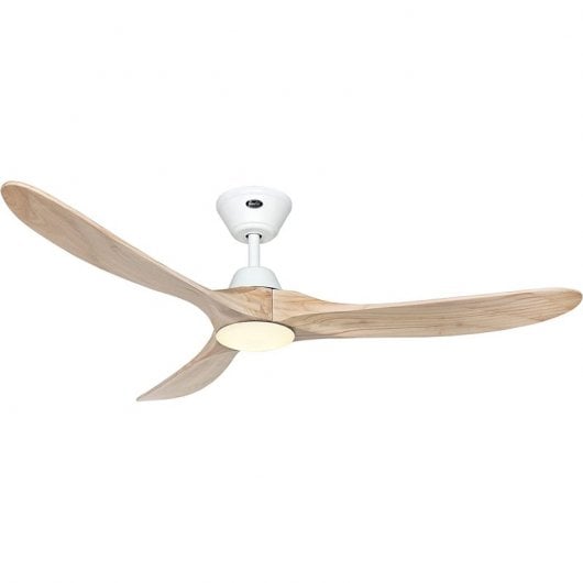CasaFan Eco Genuino Ventilador de Techo con Luz y Mando a Distancia 152cm Madera Clara