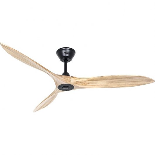 CasaFan Eco Airscrew Deckenventilator mit Gleichstrommotor und Fernbedienung, 152 cm, Schwarz