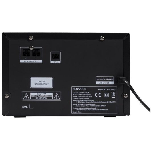 Microcatena Kenwood M-420DAB 14W RMS Bluetooth DAB+ USB Nero