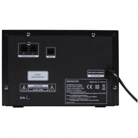 Microcatena Kenwood M-420DAB 14W RMS Bluetooth DAB+ USB Nero