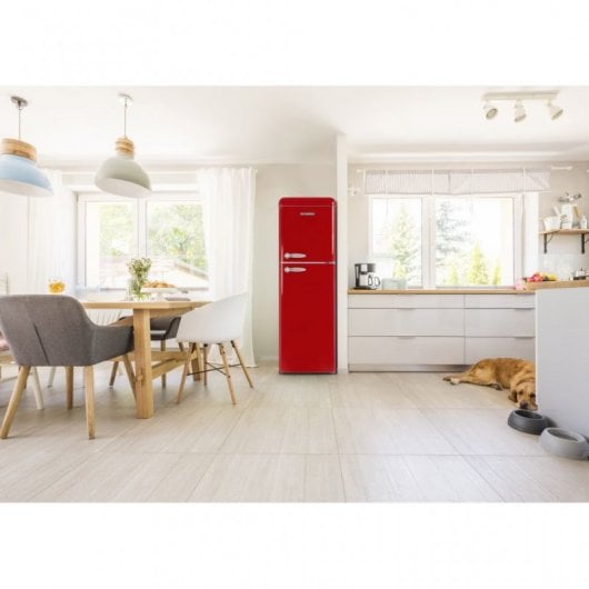 ​SCHNEIDER CONSUMER SCDD309VR réfrigérateur-congélateur Pose libre 302 L E Rouge