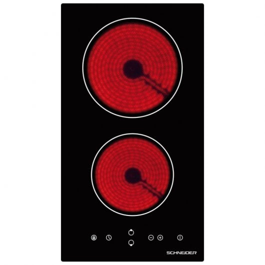 Schneider SDV30S Placa Vitrocerámica 2 Zonas 30cm Negra
