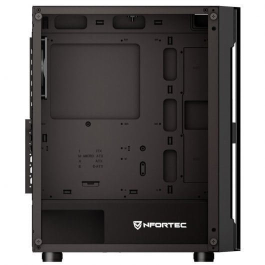 Nfortec Azir Torre ATX Frontal 3D Mallado 4 Ventiladores Cristal Templado Negra