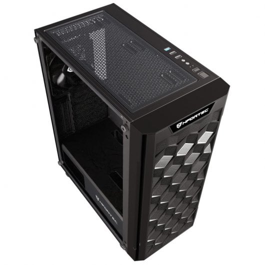 Nfortec Azir Torre ATX Frontal 3D Mallado 4 Ventiladores Cristal Templado Negra