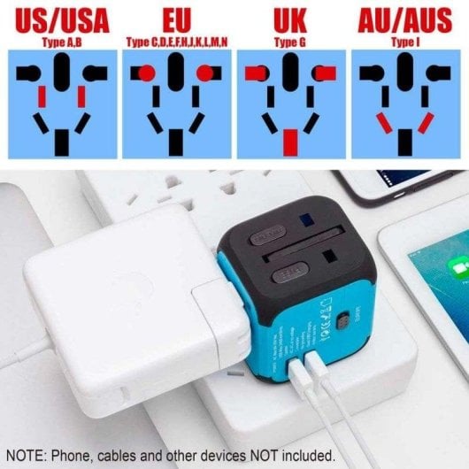 Adaptador de Corriente OcioDual Viajes 2 Puertos USB