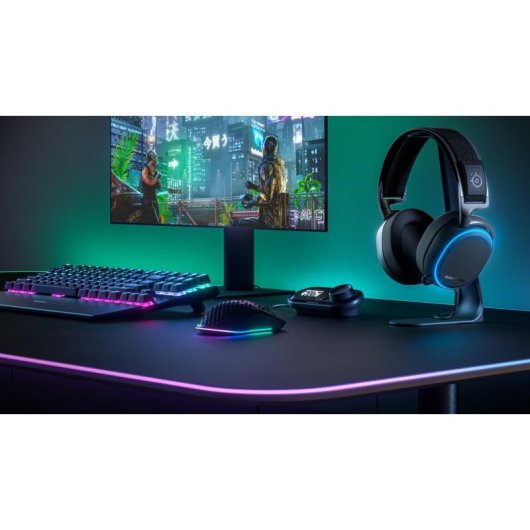 Ratão SteelSeries Aerox 3 Wireless RF Bluetooth 18000 DPI Preto Multicolor