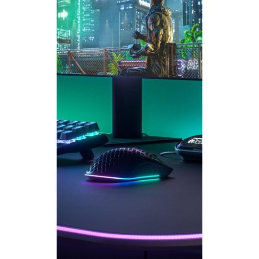 Ratão SteelSeries Aerox 3 Wireless RF Bluetooth 18000 DPI Preto Multicolor