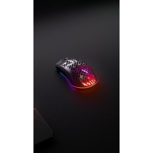 Ratão SteelSeries Aerox 3 Wireless RF Bluetooth 18000 DPI Preto Multicolor