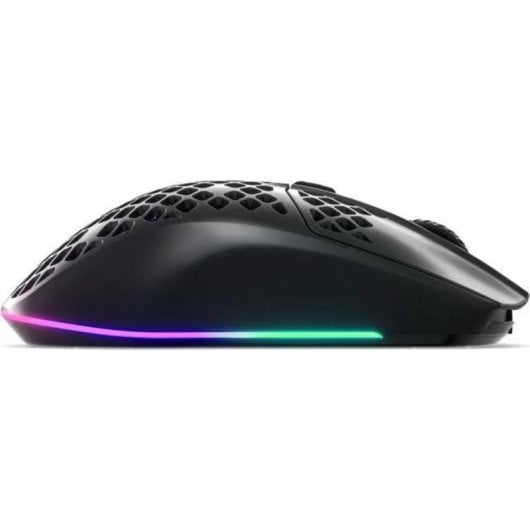 Ratão SteelSeries Aerox 3 Wireless RF Bluetooth 18000 DPI Preto Multicolor