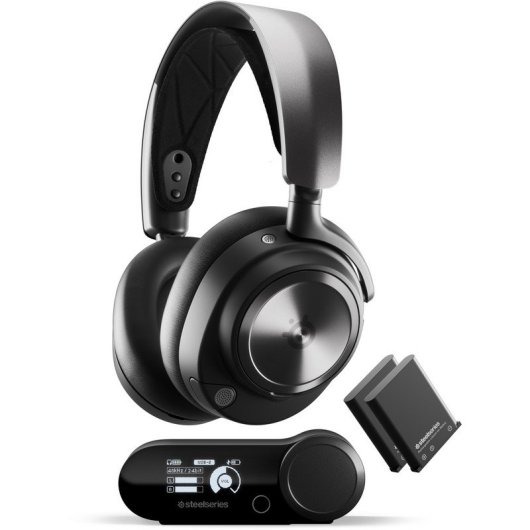 SteelSeries Arctis Nova Pro Wireless Auriculares Gaming Inalámbricos ANC PC/PS5/Switch Negro