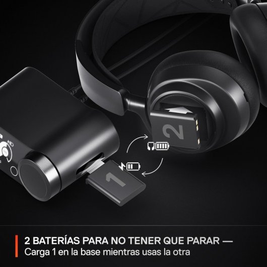 SteelSeries Arctis Nova Pro Wireless Auriculares Gaming Inalámbricos ANC PC/PS5/Switch Negro