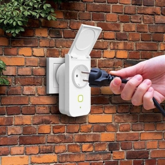 Tomada Inteligente Muvit iO Outdoor Wi-Fi Bluetooth Controle por voz Estatísticas de consumo