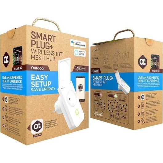 Tomada Inteligente Muvit iO Outdoor Wi-Fi Bluetooth Controle por voz Estatísticas de consumo