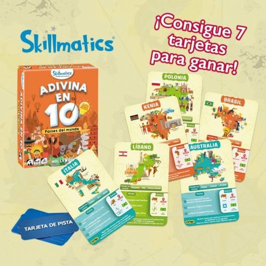 Ludilo - ¡adivina En 10! Países Del Mundo, Juegos De Preguntas, Cartas, Niños +8 Años,  30 Min