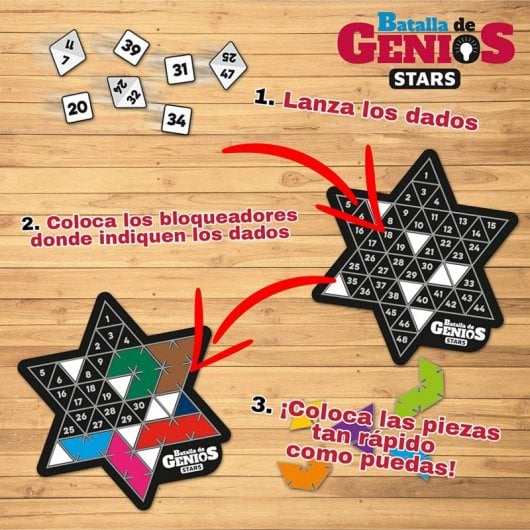 Ludilo Brettspiele, Brettspiel für Erwachsene und Kinder, Star Genius Battle Brettspiel