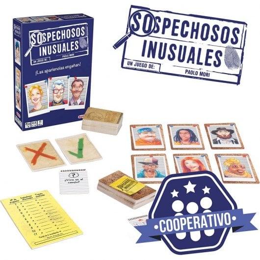 Ludilo Unusual Suspects, jeu de société coopératif, 3 à 16 joueurs, 20 min, à partir de 10 ans