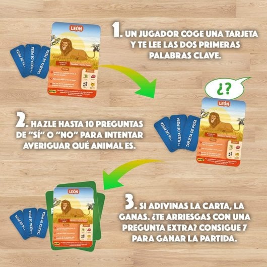 Ludilo - ¡adivina En 10! Mundo Animal, Juegos Educativos De Cartas, Niños +6 Años,