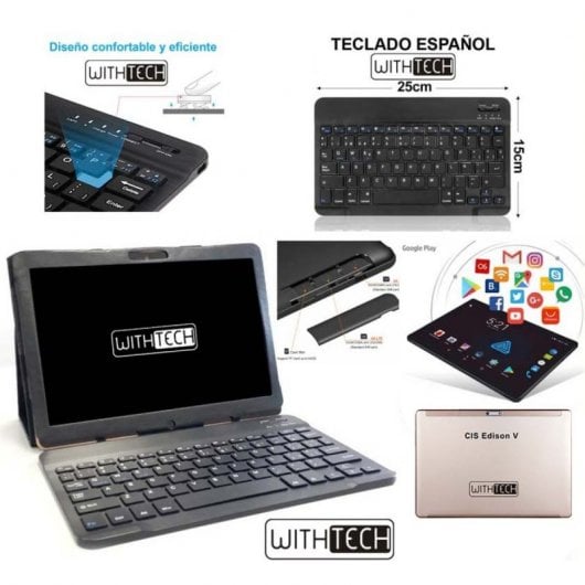 Withtech Cis Edison V 6GB/64GB 10" WiFi 3G + Capa com Teclado