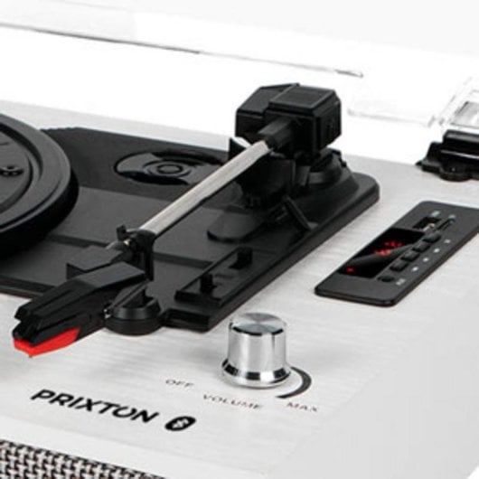 Tocadiscos Prixton Studio Deluxe 10W Bluetooth USB MicroSD AUX RCA Directe Aandrijving Wit