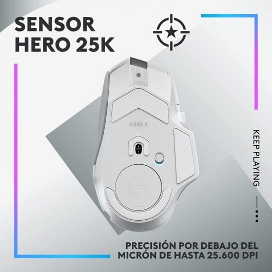 Logitech G G502 X Plus Lightspeed Ratón Inalámbrico RGB Gaming 25600 DPI Blanco