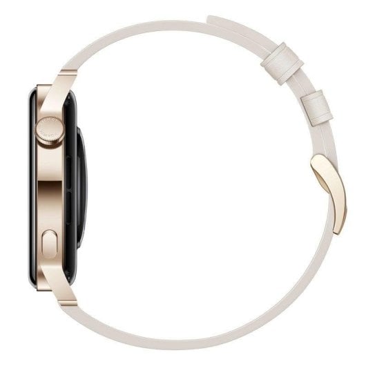 Huawei Watch GT 3 Reloj Smartwatch 42mm Edición Elegant Dorado con Correa de Piel Blanca