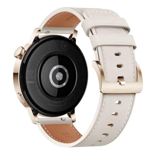 Huawei Watch GT 3 Reloj Smartwatch 42mm Edición Elegant Dorado con Correa de Piel Blanca