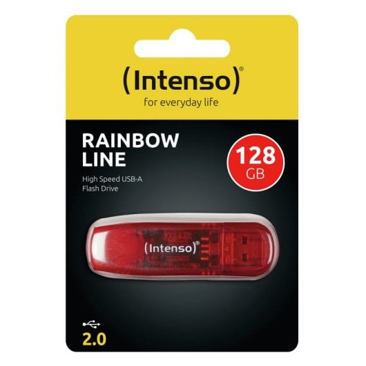 Intense Rainbow Line 128 Go USB 2.0 Rouge