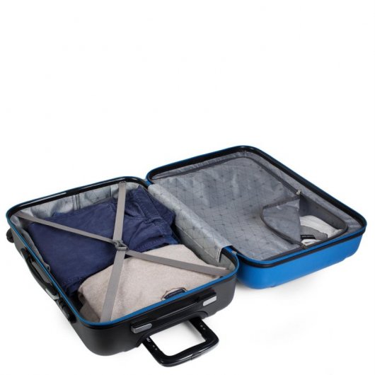 Itaca Tiber Maleta Abs Pequeña, Color Azul-antracita