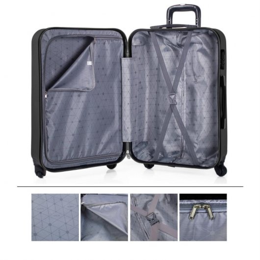 Mala Itaca Tiber Medium ABS, Cor Antracite