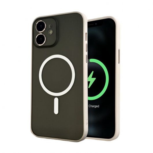Icoveri Funda Magnética con Protector de Cámara Rosa Compatible con Magsafe para IPhone 12