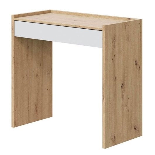 Escritorio Forés Junior compacto melamina roble nodi/blanco artik 77x81,5x40 cm