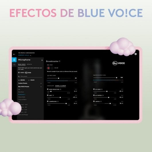 Blue Mic Yeti para The Aurora Collection Microfone USB Multipadrão Premium com Blue VO!CE Branco