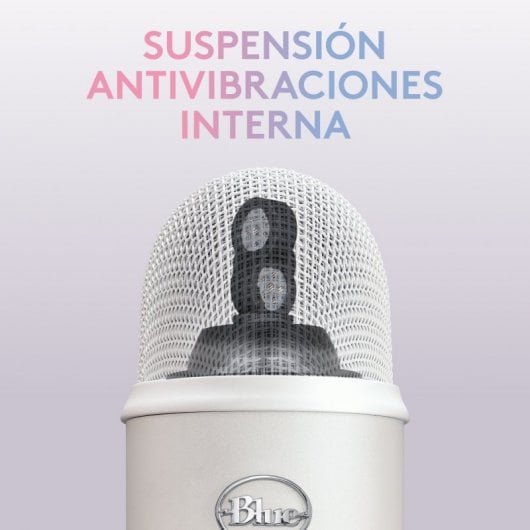 Blue Mic Yeti para The Aurora Collection Microfone USB Multipadrão Premium com Blue VO!CE Branco