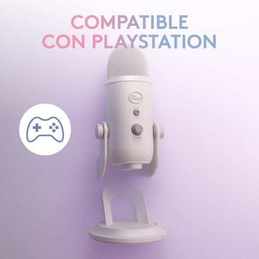 Blue Mic Yeti para The Aurora Collection Microfone USB Multipadrão Premium com Blue VO!CE Branco