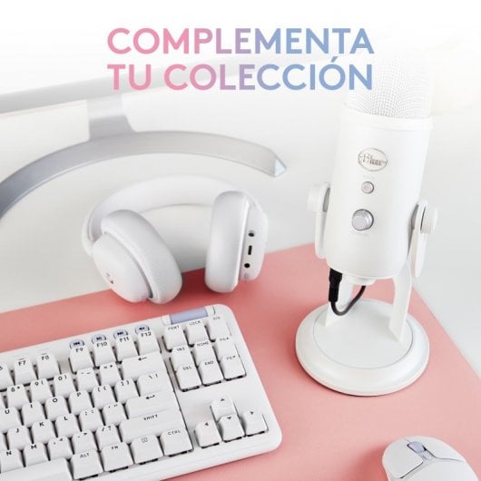 Blue Mic Yeti para The Aurora Collection Microfone USB Multipadrão Premium com Blue VO!CE Branco