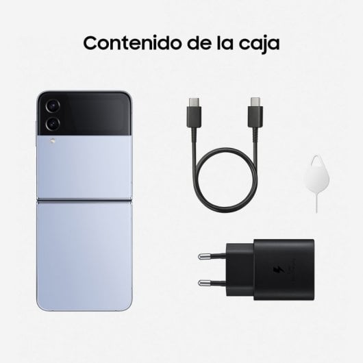 Samsung Galaxy Z Flip4 5G 8GB/128GB 6.7''/1.9'' Azul + Carregador de Parede 25W