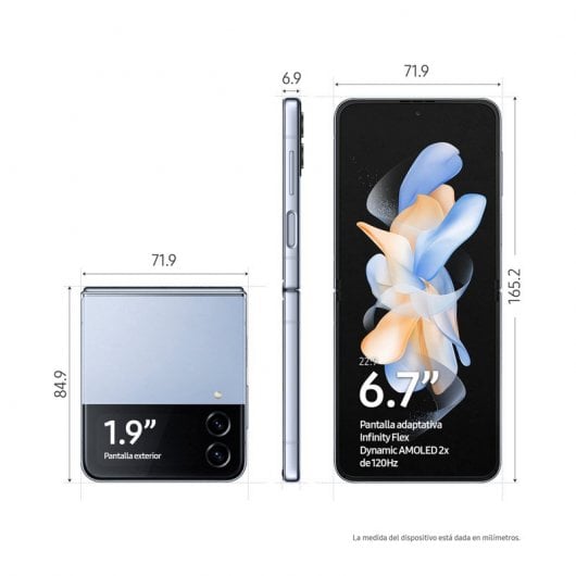 Samsung Galaxy Z Flip4 5G 8GB/128GB 6.7''/1.9'' Azul + Carregador de Parede 25W